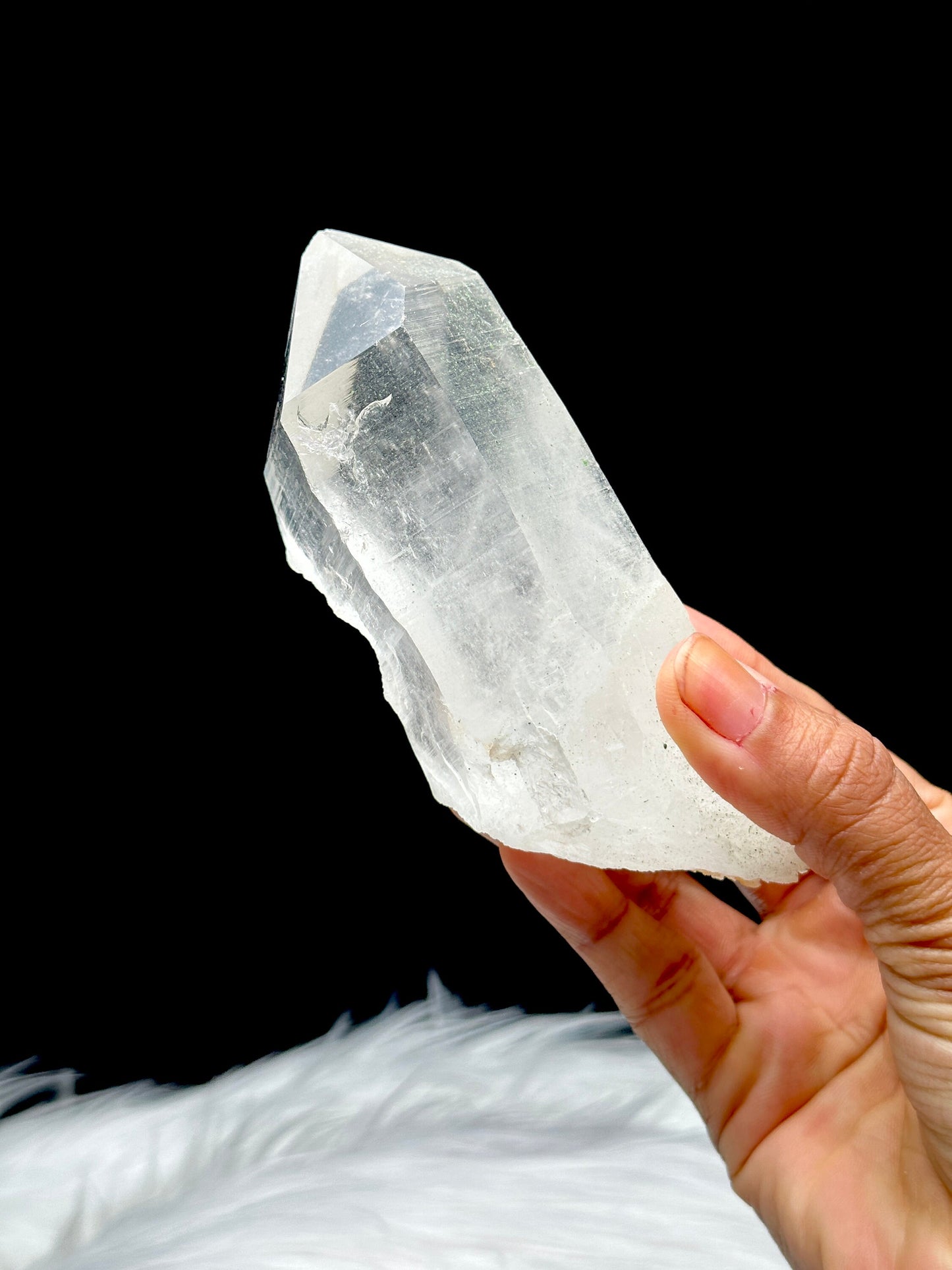 Large Natural Himalayan Clear Quartz Crystal - Raw Statement Piece Mined in Khullu Mines, India | Metaphysical Healing Energy