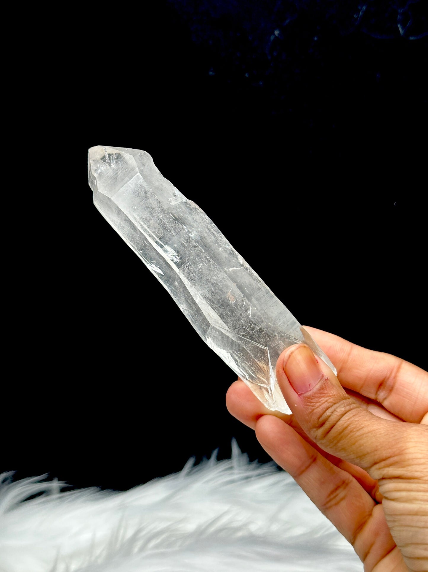 Natural Himalayan Quartz Crystal Raw Specimen - 153g, 5 Inches - Khullu Mines, India