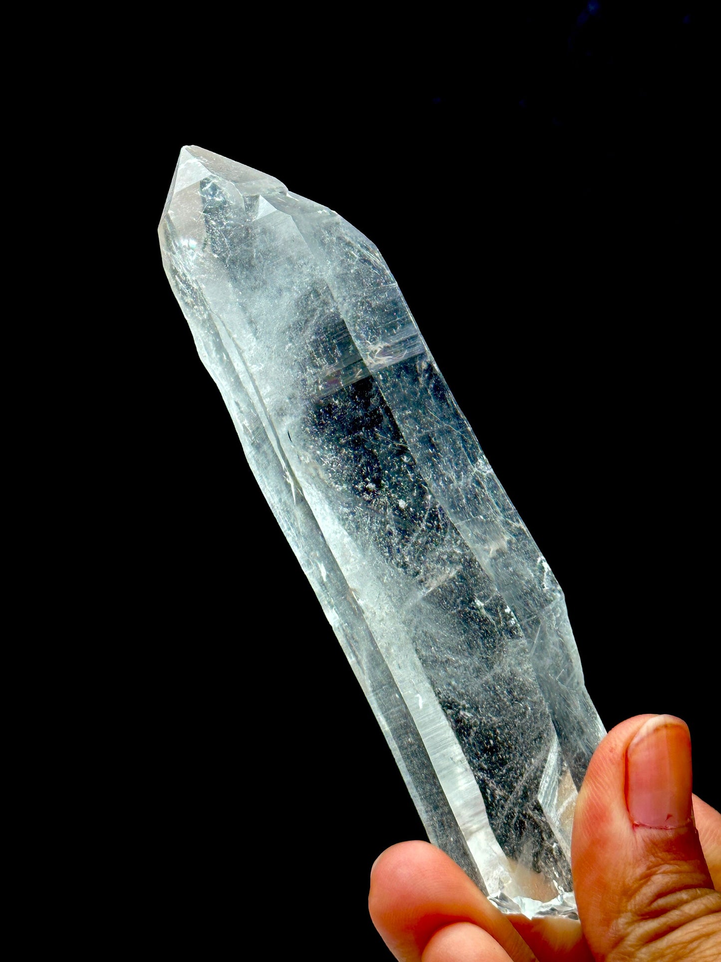 Natural Himalayan Quartz Crystal Raw Specimen - 153g, 5 Inches - Khullu Mines, India