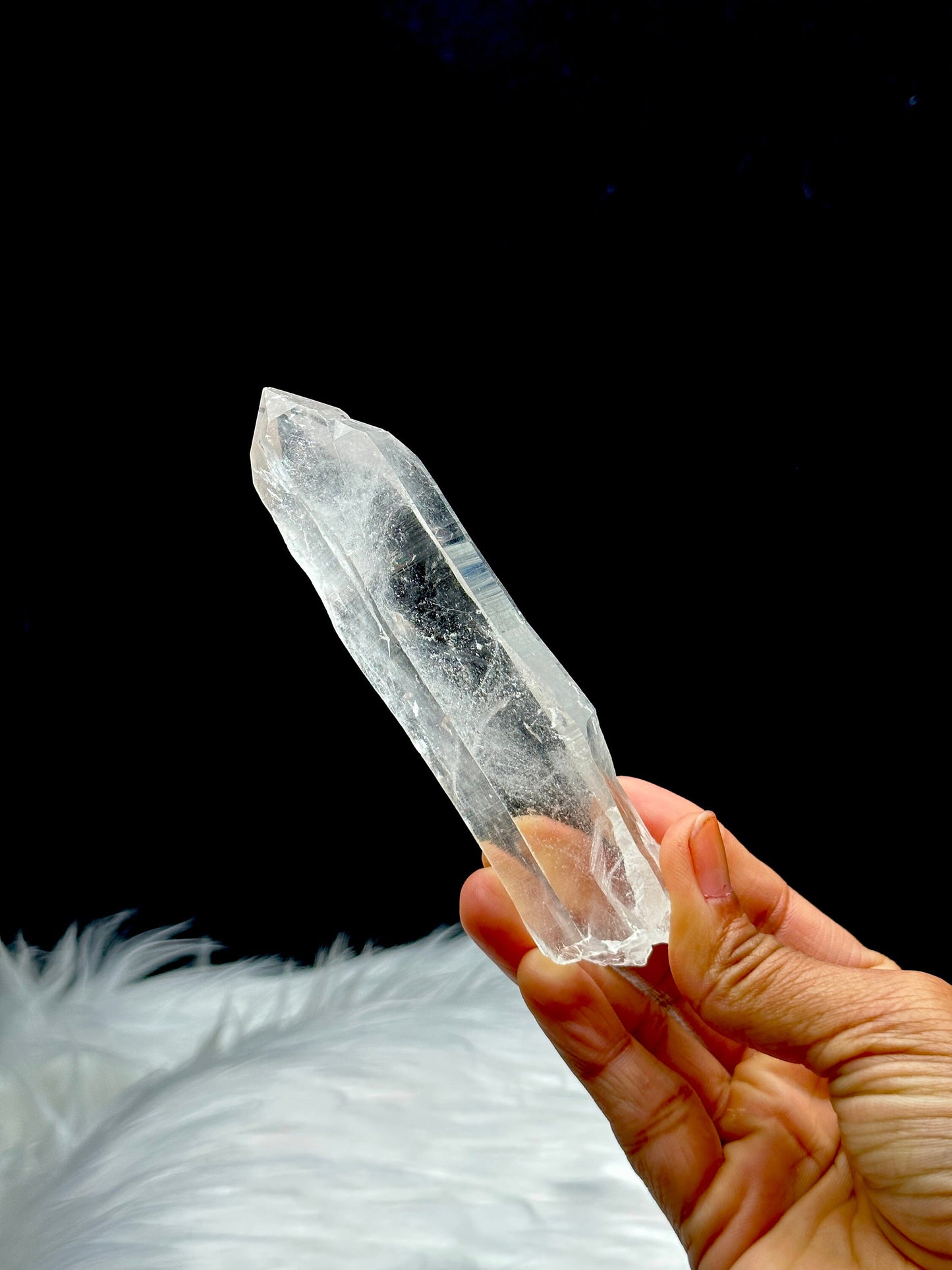 Natural Himalayan Quartz Crystal Raw Specimen - 153g, 5 Inches - Khullu Mines, India