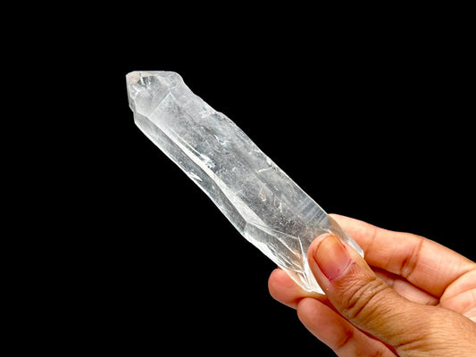 Natural Himalayan Quartz Crystal Raw Specimen - 153g, 5 Inches - Khullu Mines, India