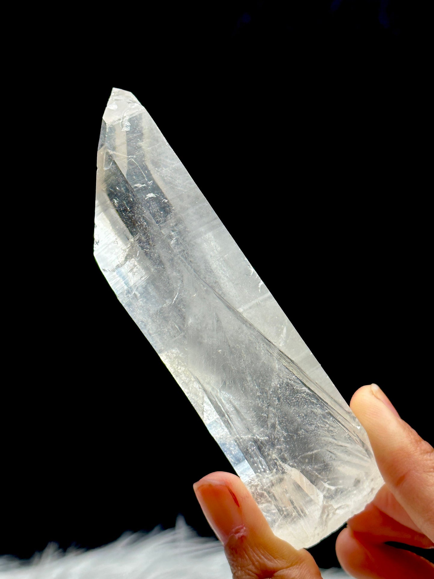 Natural Himalayan Quartz Crystal Raw Specimen - 155g, 4.5 inches - Khullu Mines, India