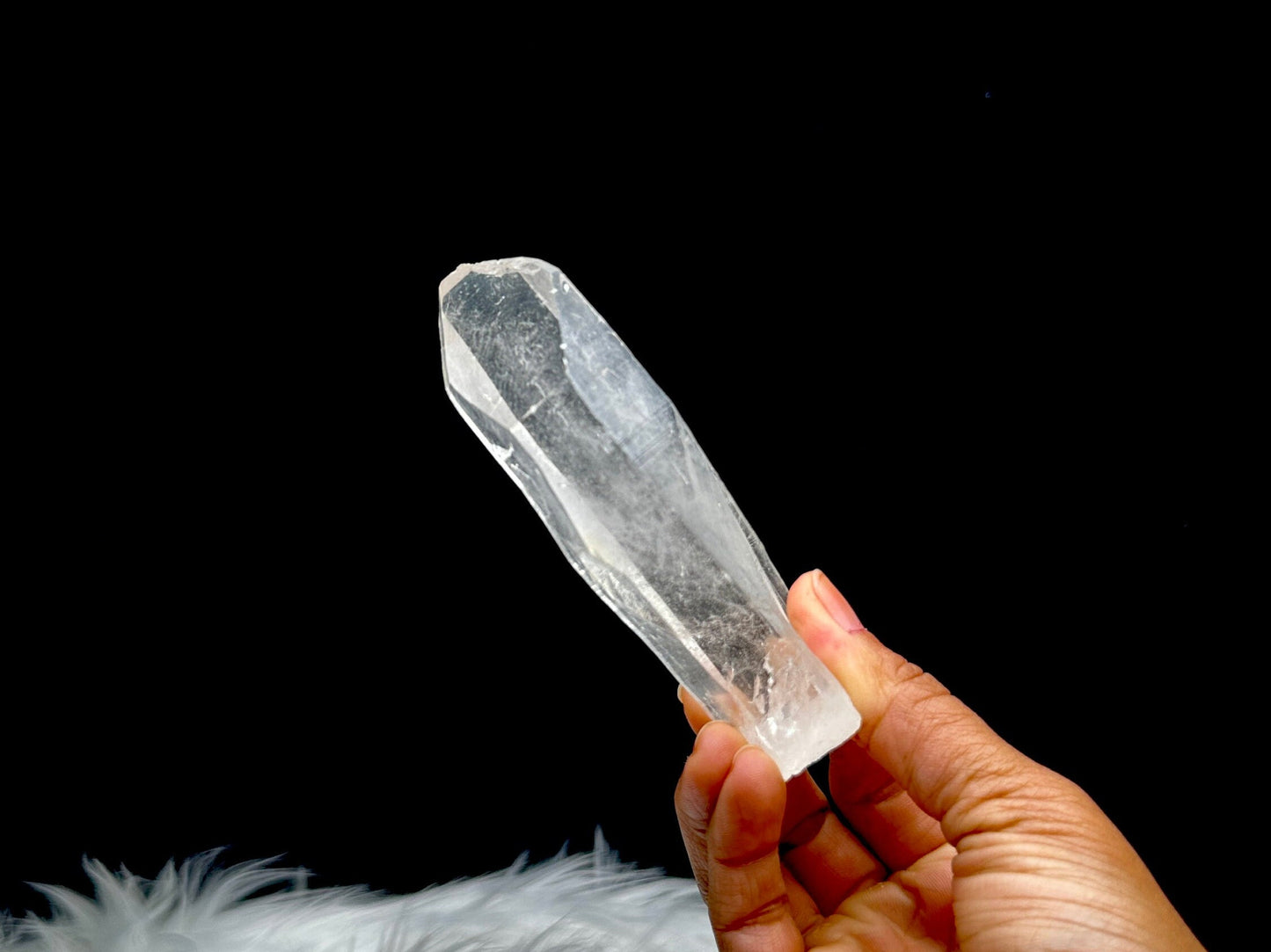 Natural Himalayan Quartz Crystal Raw Specimen - 155g, 4.5 inches - Khullu Mines, India