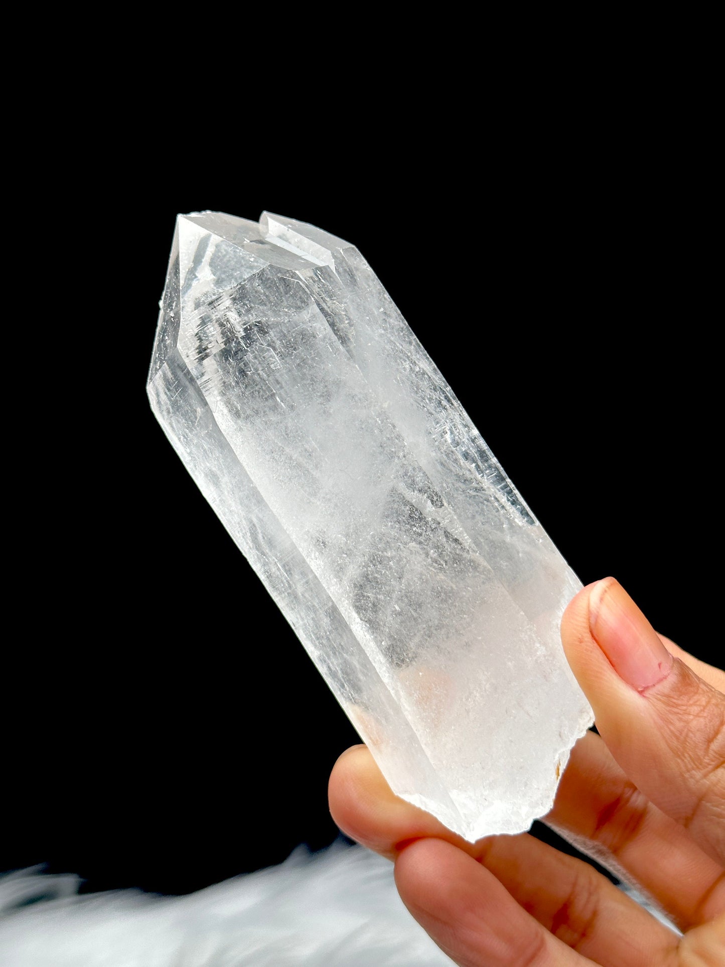 Natural Himalayan Quartz Crystal Raw Specimen, 187g, 4.3 Inches