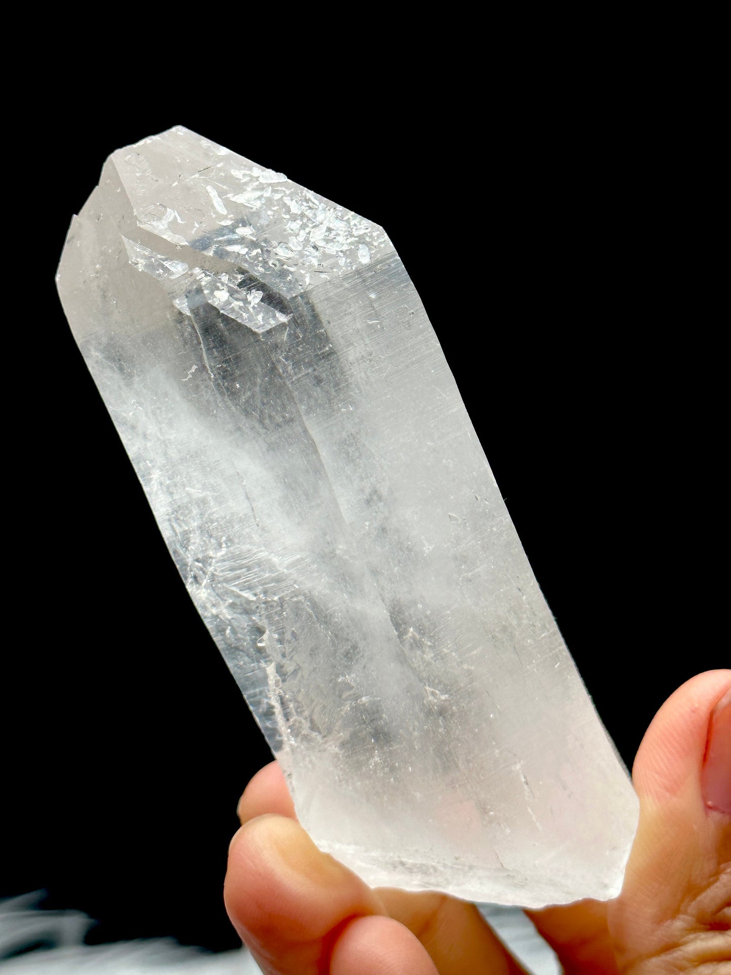 Natural Himalayan Quartz Crystal Raw Specimen, 187g, 4.3 Inches