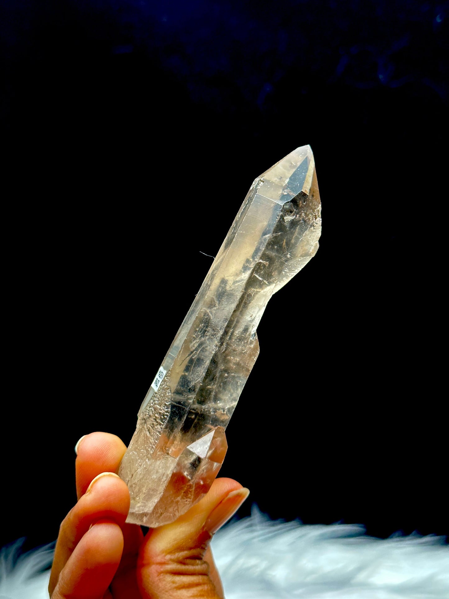 Natural Smoky Lemurian Quartz Crystal Raw Specimen - 44g, 4.9 inches - Healing Crystal