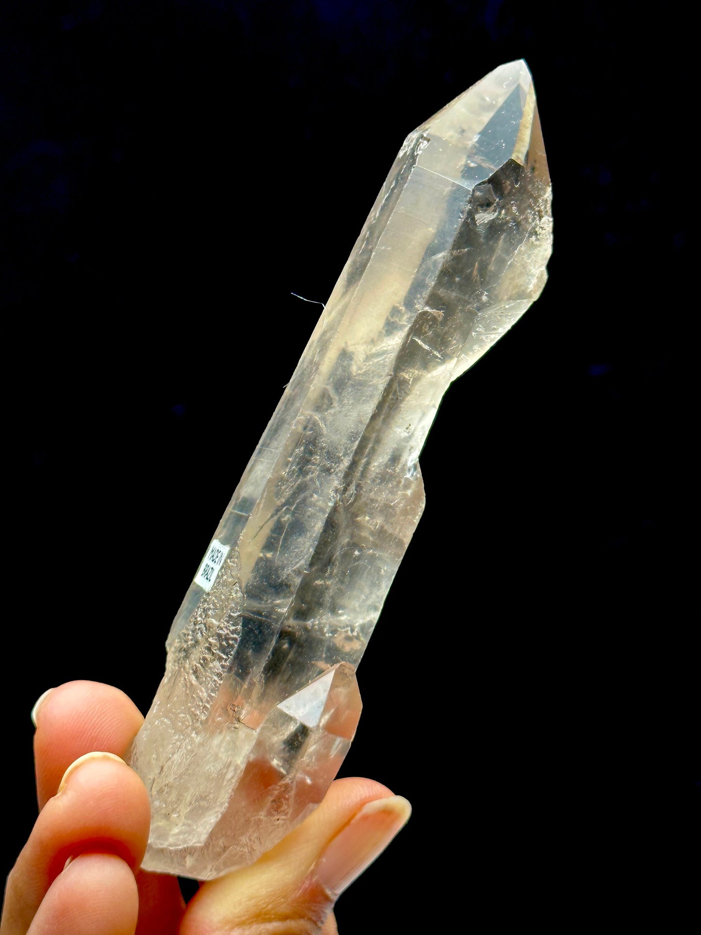 Natural Smoky Lemurian Quartz Crystal Raw Specimen - 44g, 4.9 inches - Healing Crystal